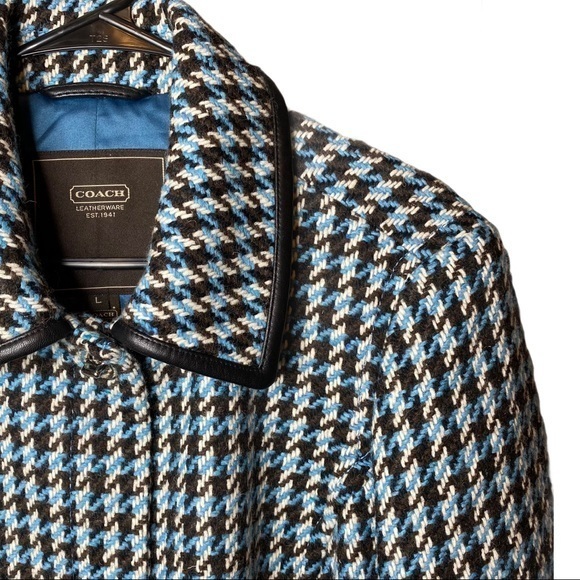 COACH Houndstooth Wool Coat - Picture 3 of 7